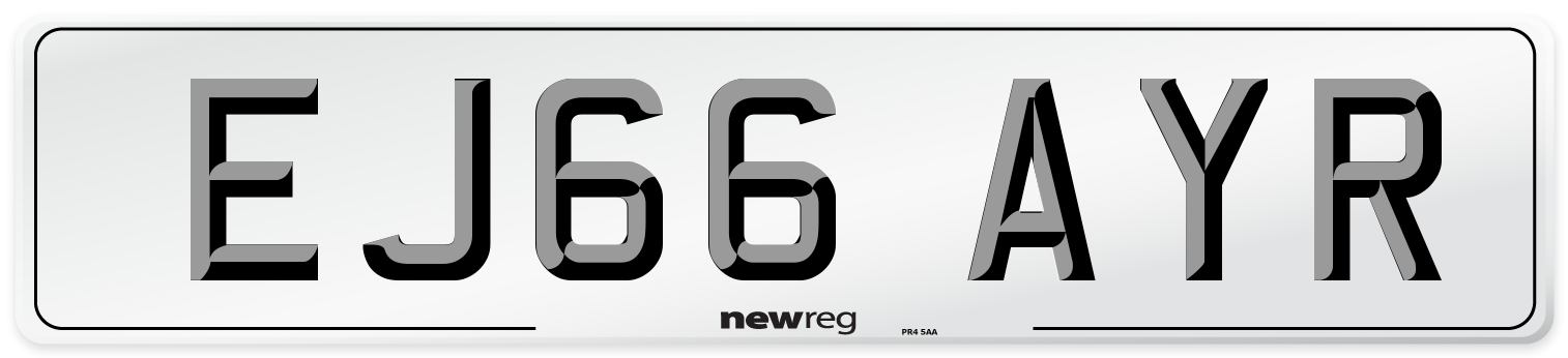 EJ66 AYR Number Plate from New Reg